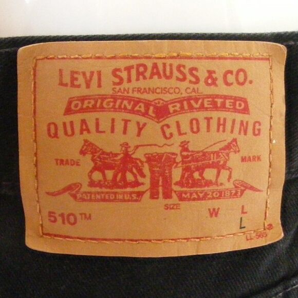 Vintage LEVI'S 510 Jeans, 16, Lower Rise, Slim Fit, Black, Zipper, 5 Pockets - Picture 5 of 9